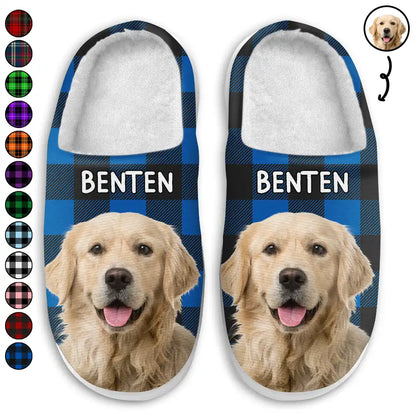 Custom Photo Pet Face - Personalized Fluffy Slippers