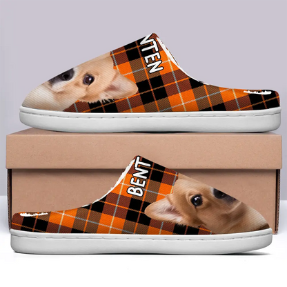 Custom Photo Pet Face - Personalized Fluffy Slippers