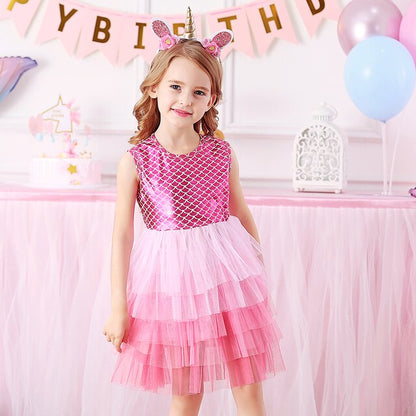 Gúnaí Páistí Samhraidh Do Chailíní Cóisir sleeveless Gúna banphrionsa Lapadán Breithlá Cailíní Vestidos Leanaí Éadaí Gúna Tutu