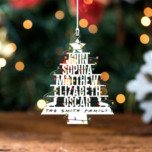 Teaghlach Pearsantaithe Le Ornáid Madra Dachshund An Nollaig, Ornáid na gCrann Nollag , Crann Nollag an Teaghlaigh Phearsanta, An Nollaig mar Bhronntanas