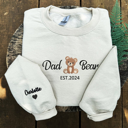 Dad and Son T-Shirt with Embroidered Photo Portrait, Gift for Father's Day, New Dad Birthday