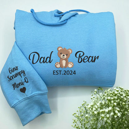 Dad and Son T-Shirt with Embroidered Photo Portrait, Gift for Father's Day, New Dad Birthday