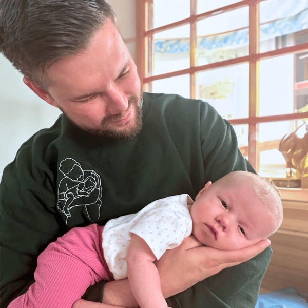 Cute Valentines Day Sweatshirt or Hoodie with Roman Numerals, Custom Embroidered Gift Ideas For Couples