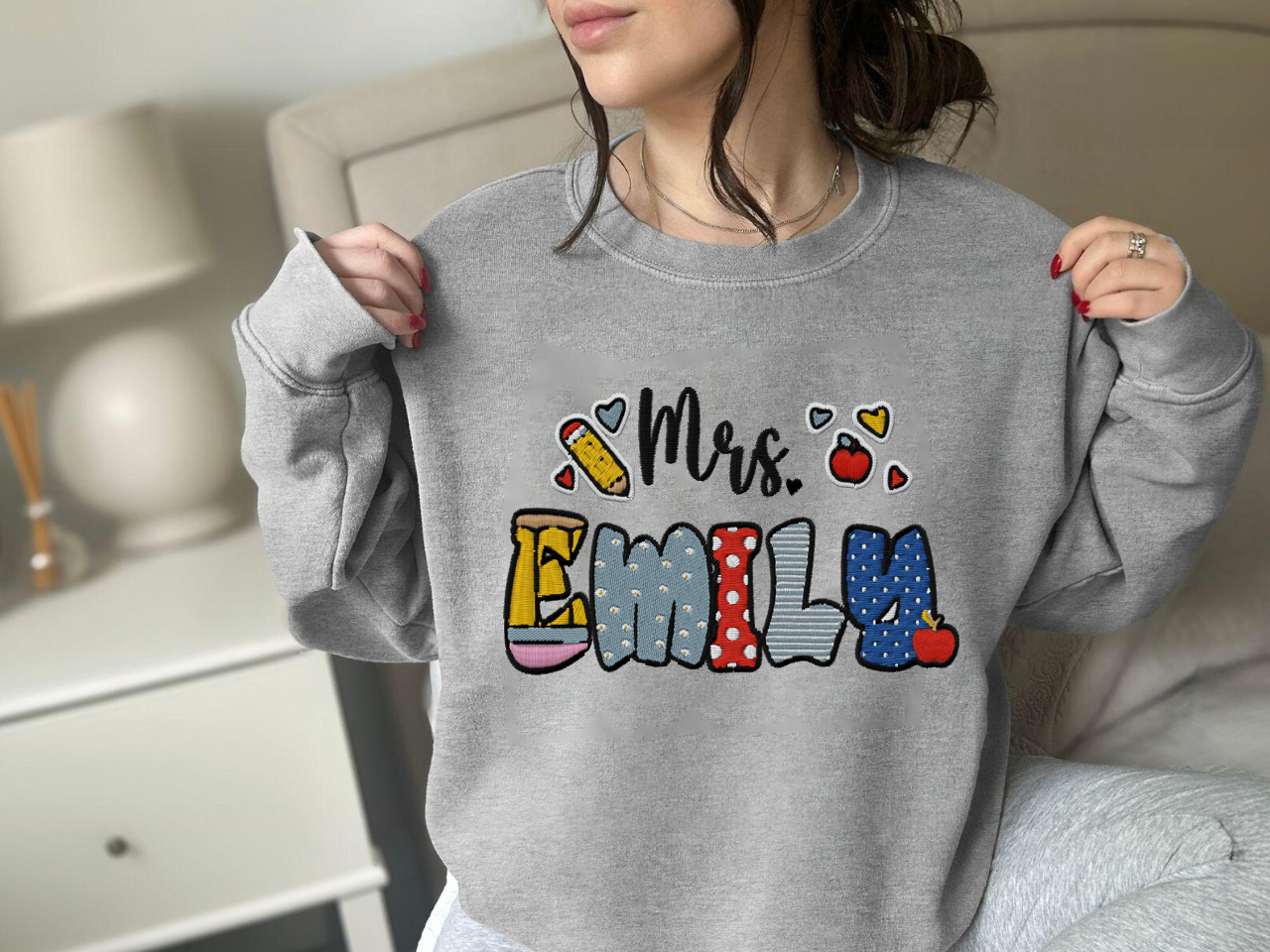 Custom Embroidered Teacher Shirt, Teacher Name Shirt, Teacher Gifts Personalized, Teacher Appreciation Gifts, Back to School Shirt, Gift for Teacher Day