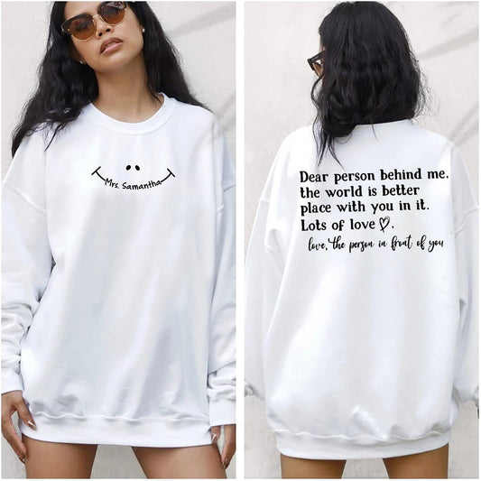 Dear Person Behind Me Sweatshirt, Aesthetic Sweatshirt, Person Behind Me Sweatshirt, Aesthetic Be Kind Sweatshirt, Mental Health Sweatshirt