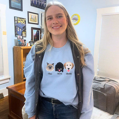 Geansaí Bróidnéireachta Cat Dubh nó Hoodie, Bronntanas Cat Dubh