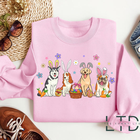 Léine Madraí Cásca, Sweatshirt Lover Madraí, Bronntanas Gleoite do Leannán Madra, Bronntanas Madraí Cásca, Léine Madra Madraí, Grafaic na Cásca, Léine Lover Madraí,Cáisc greannmhar