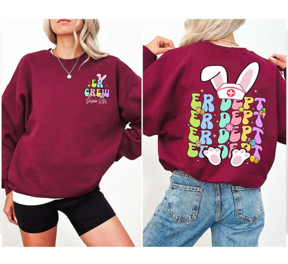 Easter Emergency Department Sweatshirt, Er Dept Easter Nurse Shirt, ER Nurse Easter Shirt, Easter Gift For Nurse, Emergency Room Nurse Shirt