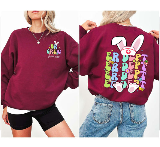 Sweatshirt Roinn Éigeandála na Cásca, Léine Altraí na Cásca Er Roinn na Cásca, Léine Cásca Altra ER, Bronntanas Cásca don Altra, Léine Altraí Seomra Éigeandála