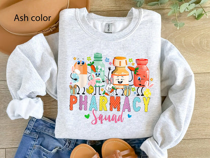 Easter Pharmacist sweatshirt, Pharmacy Crew Shirt, Funny Pharmacy Technician Easter Shirt, Pharmacist Easter Day Party Gift, Easter Gift