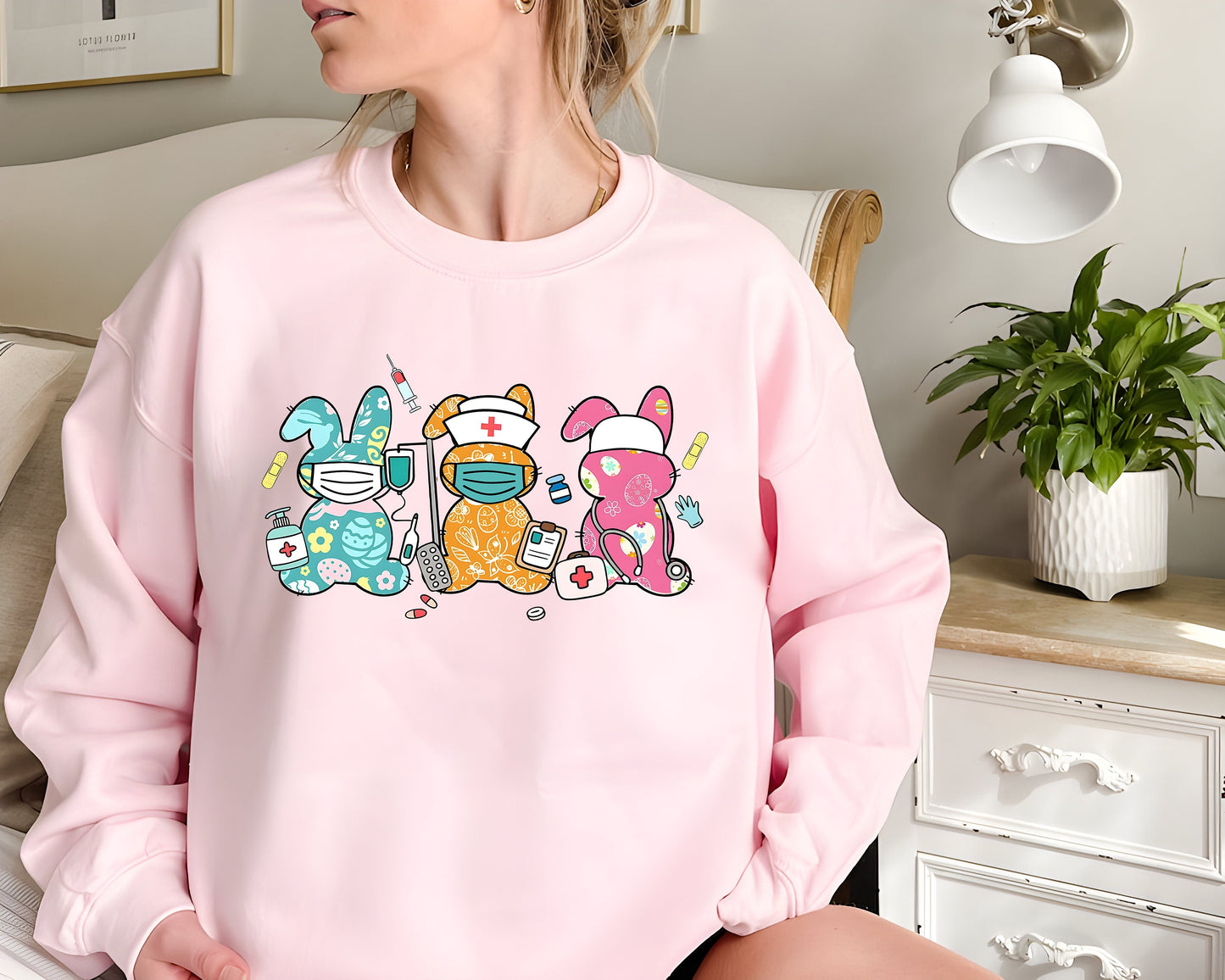 Easter Bunny Sweatshirt, Doctor Easter Hoodie, Chillin With My Peeps Gift, Easter Shirt, Cute Easter Shirt, Nurse Crew, Doctor Crew Shirt