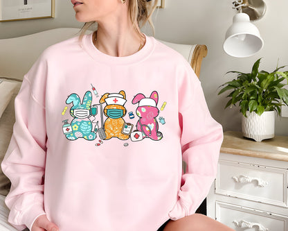 Easter Bunny Sweatshirt, Doctor Easter Hoodie, Chillin With My Peeps Gift, Easter Shirt, Cute Easter Shirt, Nurse Crew, Doctor Crew Shirt