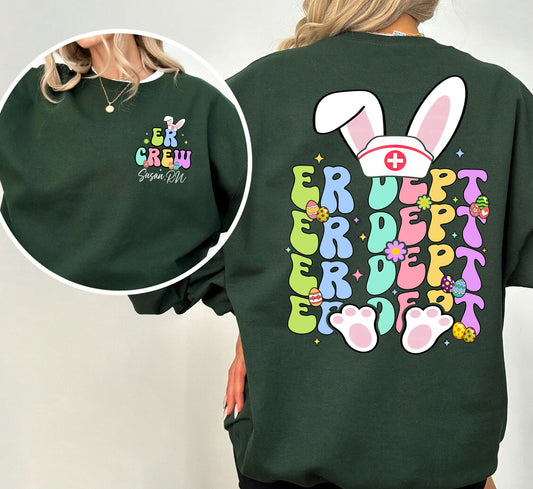 Sweatshirt Roinn Éigeandála na Cásca, Léine Altraí na Cásca Er Roinn na Cásca, Léine Cásca Altra ER, Bronntanas Cásca don Altra, Léine Altraí Seomra Éigeandála