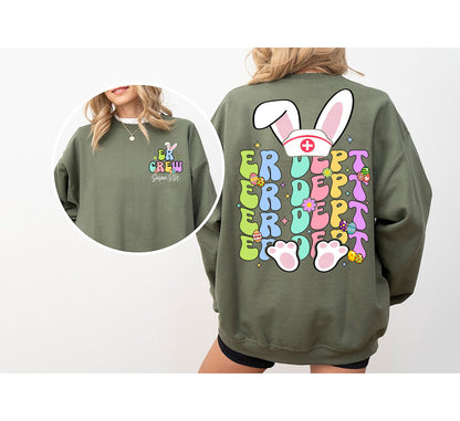 Easter Emergency Department Sweatshirt, Er Dept Easter Nurse Shirt, ER Nurse Easter Shirt, Easter Gift For Nurse, Emergency Room Nurse Shirt