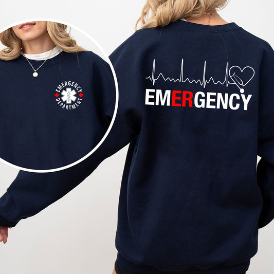 Emergency Department Sweatshirt Emergency Nurse Emergency Medicine Emergency Room Nurse Emergency Sweater Emergency gift Emergency ER Nurse