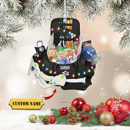 EMT Bag Personalized Christmas Ornament- Best Gift For EMT Workers, Custom Christmas Ornament, Ornament Christmas, Ornament For Gift