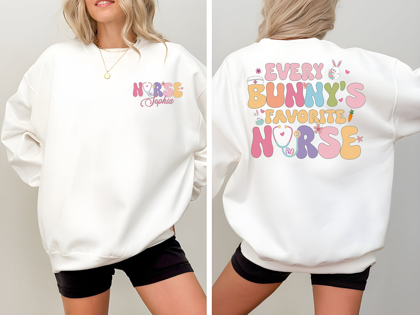 Every Bunny's Favorite Nurse Sweatshirt, Easter Nurse Shirt, Easter Gift For Nurse, Cute Easter Bunny,Nurse Easter Gift,Nursing School Shirt