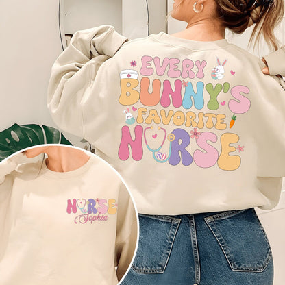 Every Bunny's Favorite Nurse Sweatshirt, Easter Nurse Shirt, Easter Gift For Nurse, Cute Easter Bunny,Nurse Easter Gift,Nursing School Shirt
