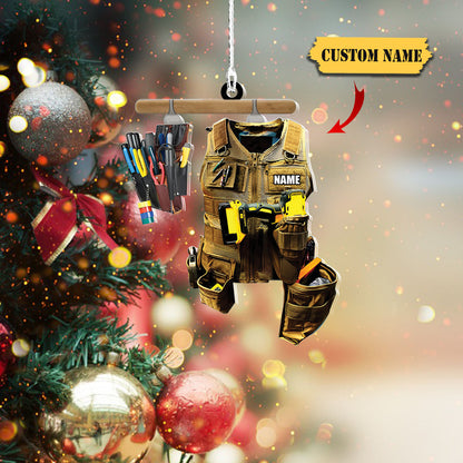 Electrician Electric - Custom Shaped Ornament, Christmas decor, Custom Christmas Ornament, Ornament Christmas, Ornament For Gift