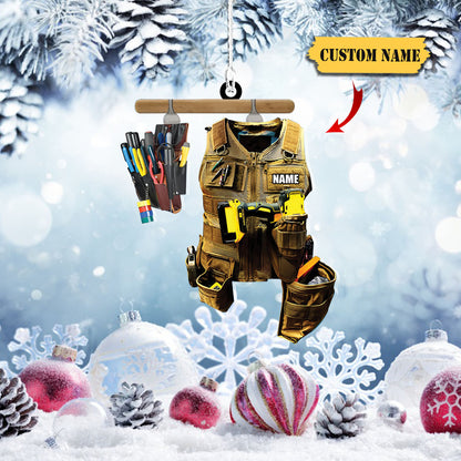 Electrician Electric - Custom Shaped Ornament, Christmas decor, Custom Christmas Ornament, Ornament Christmas, Ornament For Gift