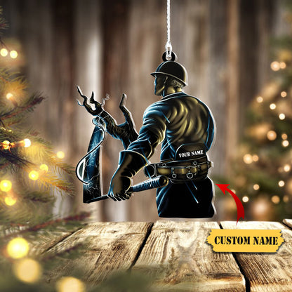 Electrician Electric - Custom Shaped Ornament, Christmas decor, Christmas gift, Ornament Christmas, Ornament For Gift