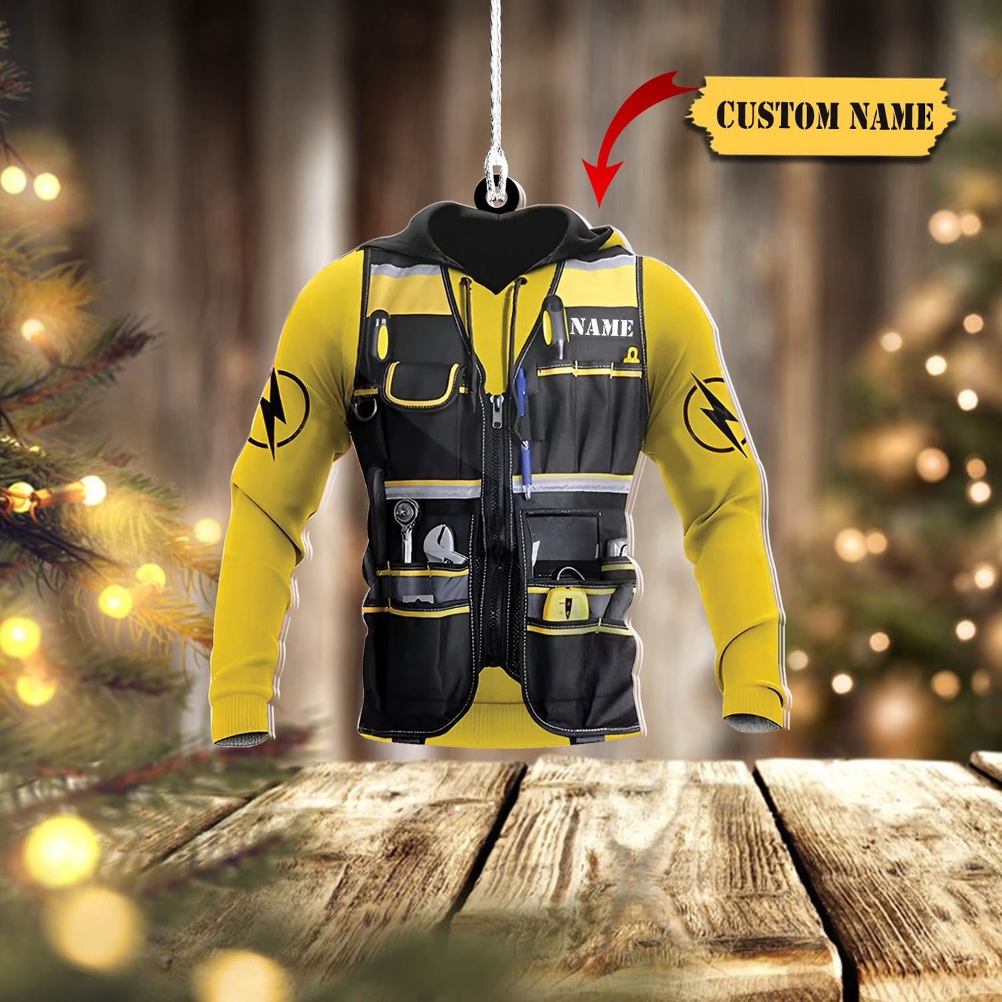 Leictreoir Pearsanta Leictreach - Ornáid Múnlaithe Saincheaptha, Ornáid Nollag Saincheaptha, Ornáid Nollag, Ornáid Mar Bhronntanas