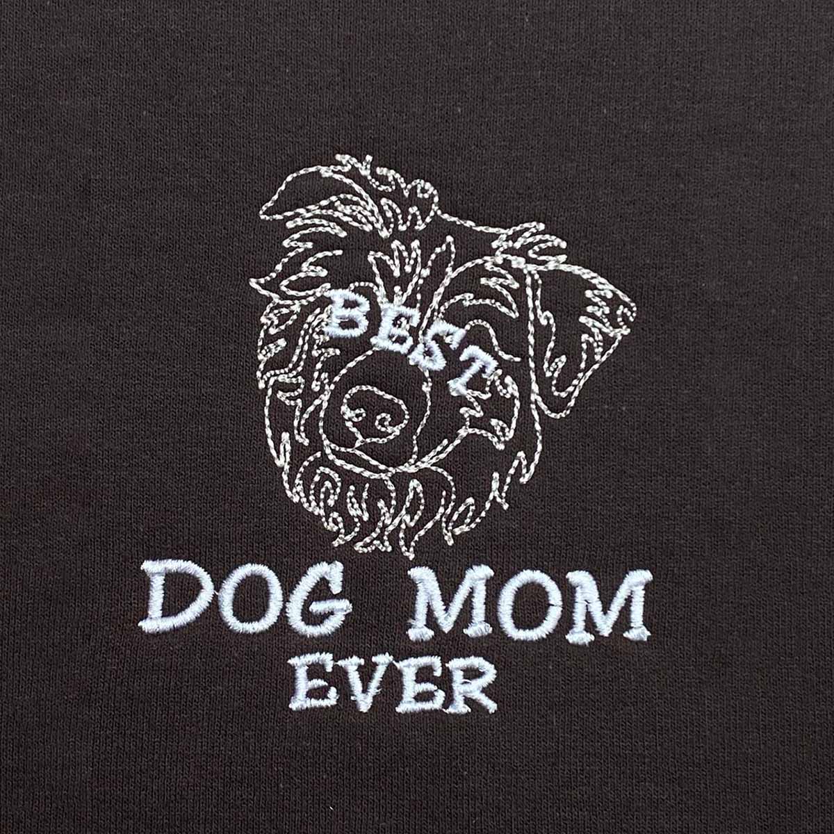 Embroidered Best Australian Shepherd Dog Mom Ever Shirt