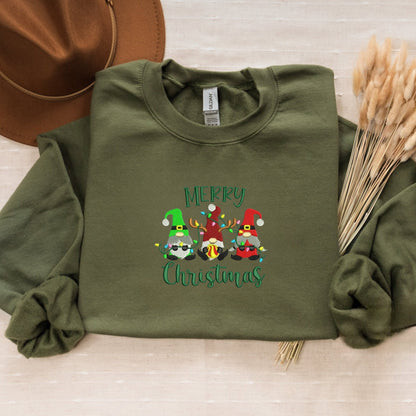 Embroidered Christmas Corgi Dog Sweatshirt, Corgi Santa Crewneck or Hoodie