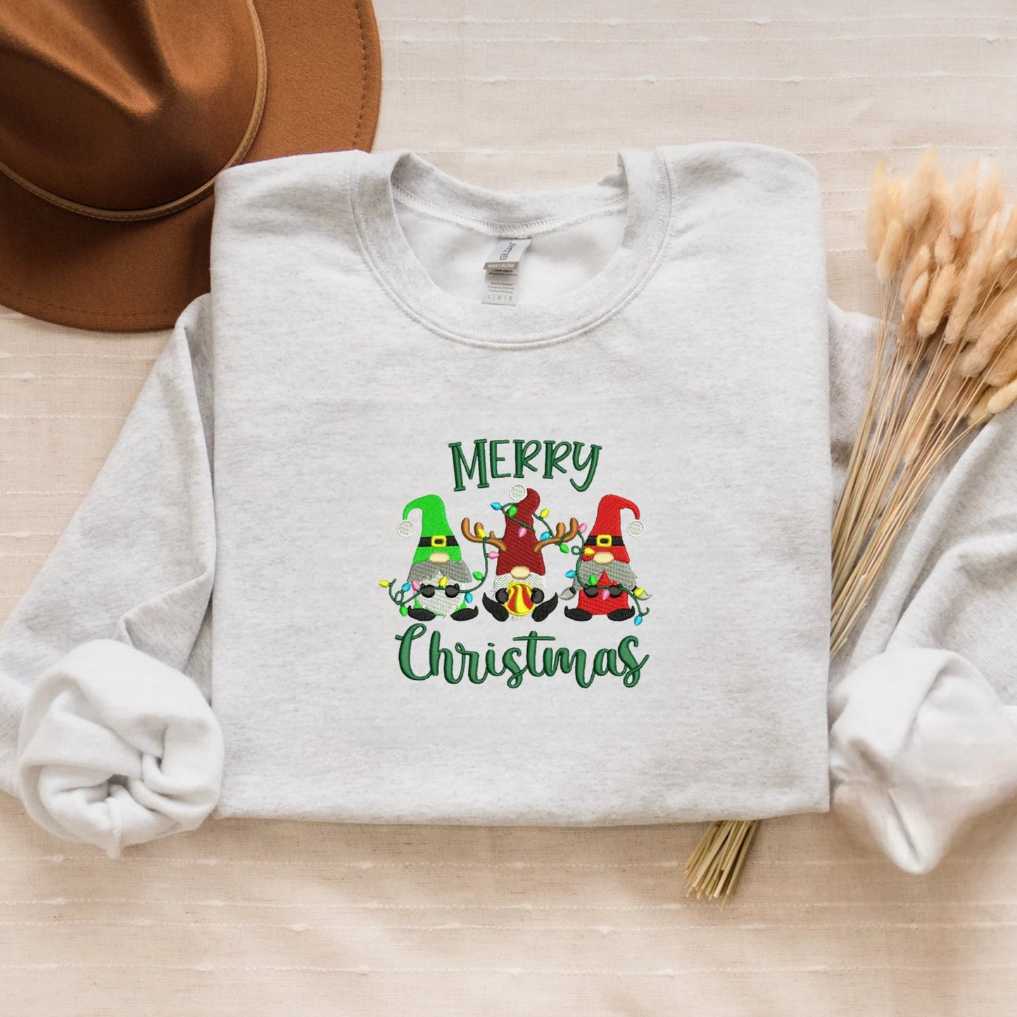 Embroidered Christmas Corgi Dog Sweatshirt, Corgi Santa Crewneck or Hoodie