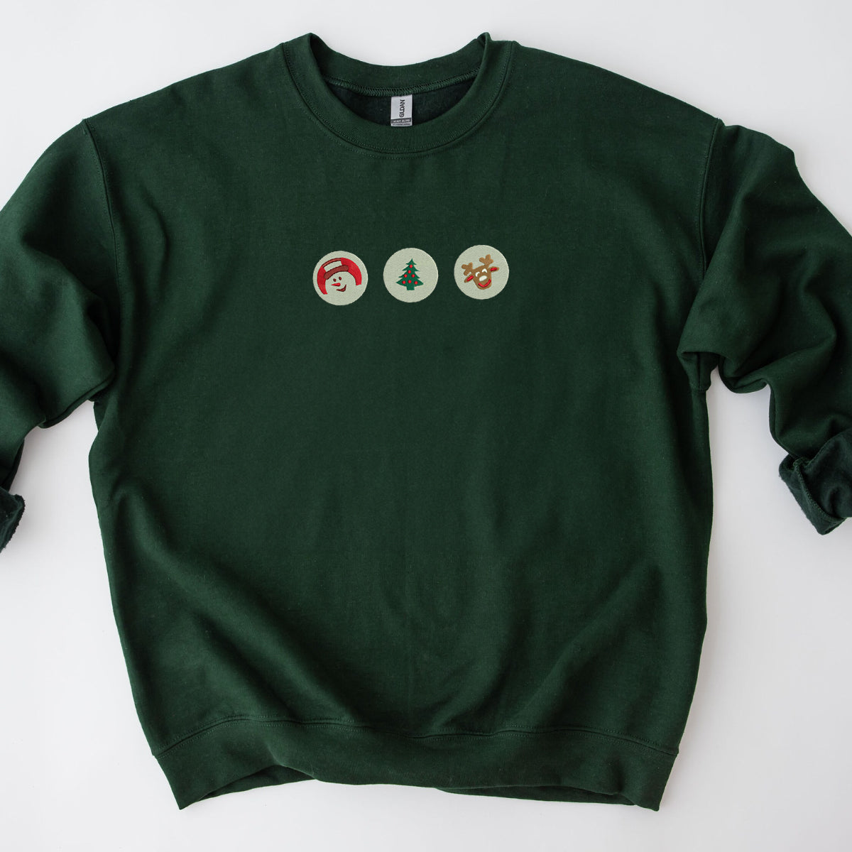 Embroidered Christmas Sweatshirt, Christmas Cookie Sweatshirt Crewneck or Hoodie