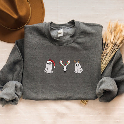Embroidered Rudolph and Clarice Sweatshirt, Classic Christmas TV Movie Crewneck or Hoodie