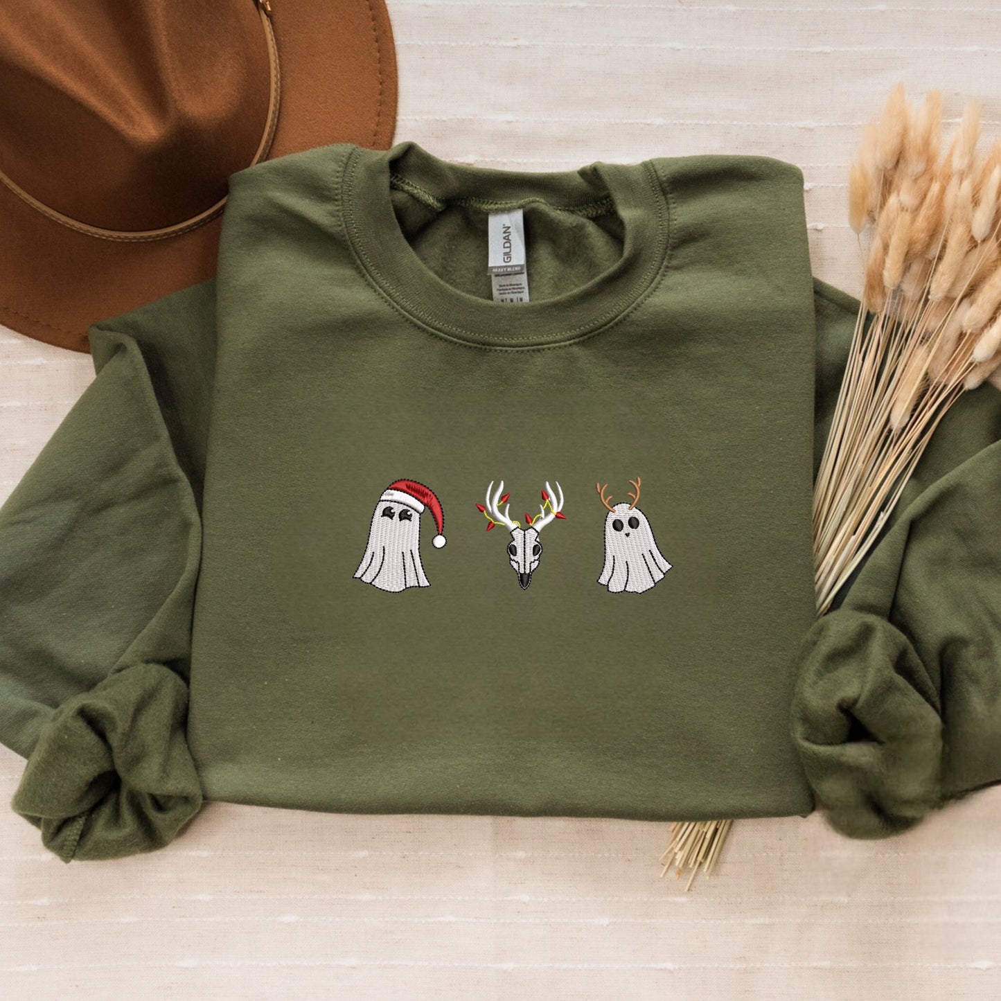 Embroidered Rudolph and Clarice Sweatshirt, Classic Christmas TV Movie Crewneck or Hoodie