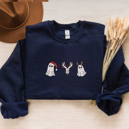 Embroidered Rudolph and Clarice Sweatshirt, Classic Christmas TV Movie Crewneck or Hoodie