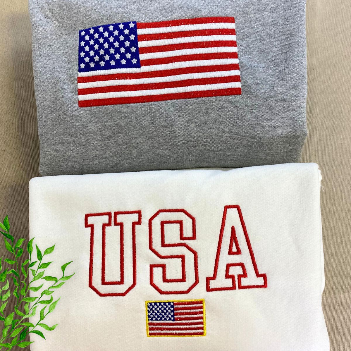 Embroidered USA Patriotic Sweatshirt