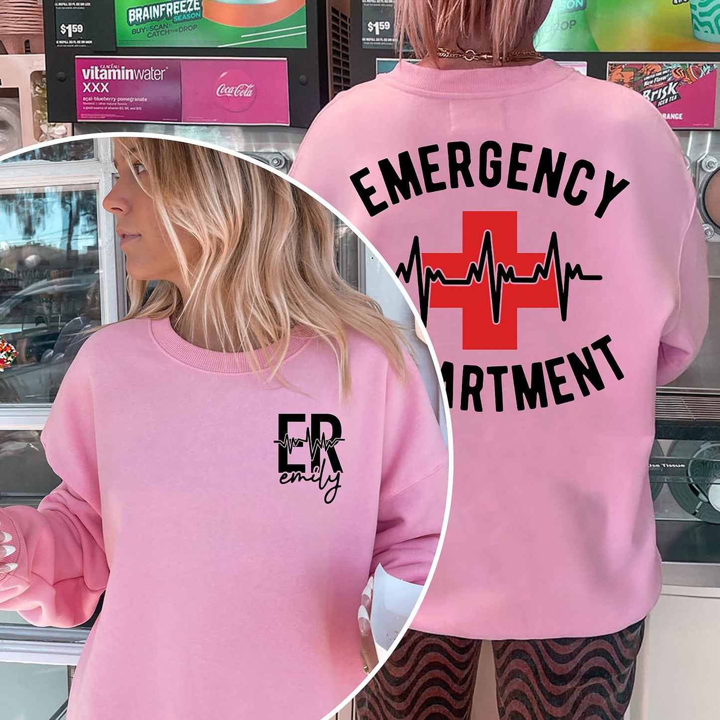 Emergency Department Sweatshirt, ER Nurse Shirt, Nurse Sweatshirt, Emergency Nurse, ER Nurse Crewneck ER Sweatshirt, Custom Nurse Apparel