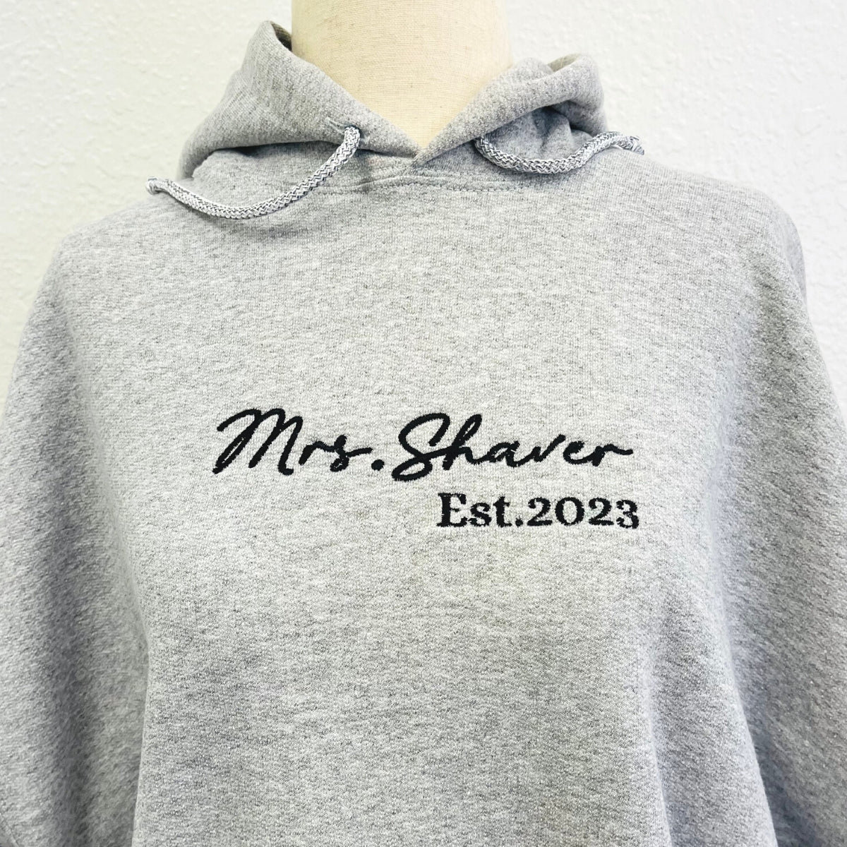 Engagement Gift for Fiance with Feyonce Sweatshirt, Est Any Year Embroidered Initials on Sleeve