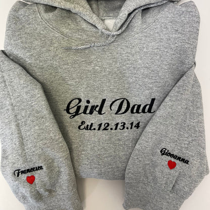 Engagement Gift for Fiance with Feyonce Sweatshirt, Est Any Year Embroidered Initials on Sleeve