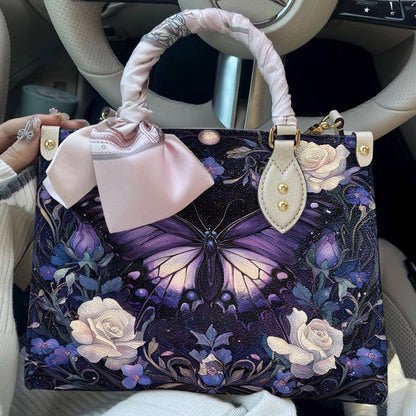 Butterfly Leather Bag Celestial Rose Garden