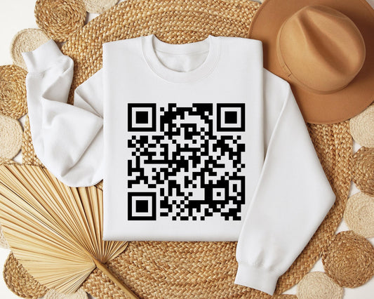 Fk You QR Code Geansaí, Léine Smaointe Cód QR, T-léine Bronntanas Greannmhar, Bronntanas Greannmhar dó, Bronntanas Greannmhar dó, Te Trendy