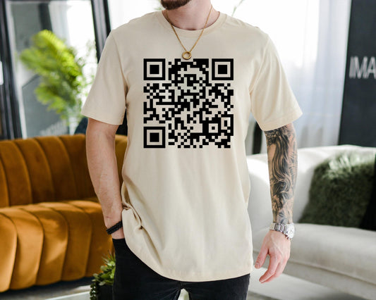 Fk You QR Code Geansaí, Léine Smaointe Cód QR, T-léine Bronntanas Greannmhar, Bronntanas Greannmhar dó, Bronntanas Greannmhar dó, Te Trendy
