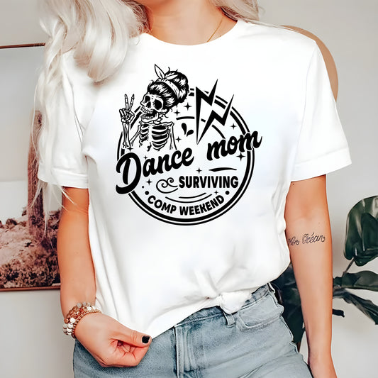 Funny Dance Mom Sweatshirt Weekends Coffee and Dance Comps Skeleton Coffee Dance T-Shirt Dance Competition Mom Shirt Dance Teacher Gift