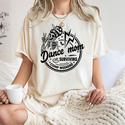 Funny Dance Mom Sweatshirt Weekends Coffee and Dance Comps Skeleton Coffee Dance T-Shirt Dance Competition Mom Shirt Dance Teacher Gift