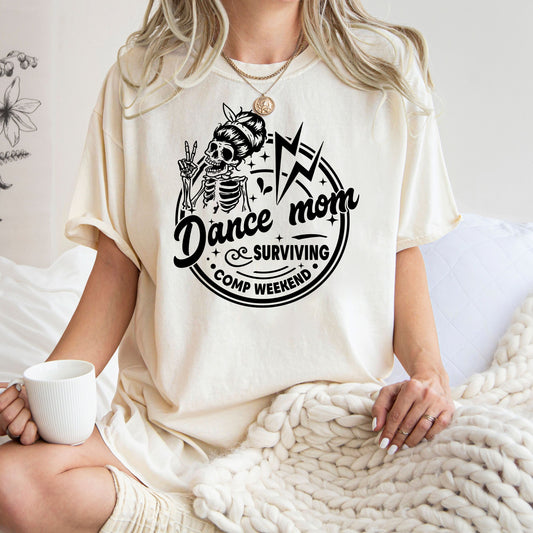 Funny Dance Mom Sweatshirt Weekends Coffee and Dance Comps Skeleton Coffee Dance T-Shirt Dance Competition Mom Shirt Dance Teacher Gift