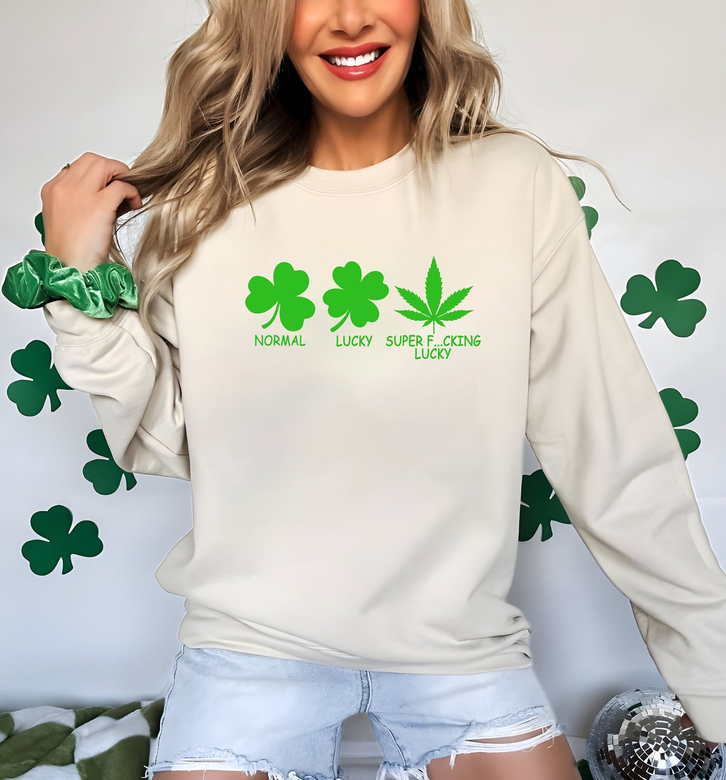 Geansaí Fiailí Greannmhar Lá Fhéile Pádraig, Léine Seamair Ceithre Dhuilleog, T-Léinte Fiailí Shamrock, Bronntanas Stoner Lá Fhéile Pádraig, Bronntanais Fiailí G310