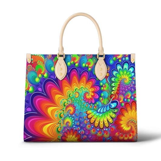 Leather Bag Psychedelic Bloom