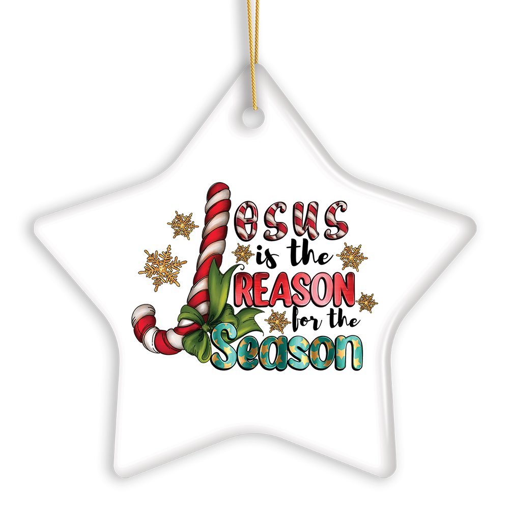 Festively Fun Jesus is the Reason for the Season Religious Christmas Ornament