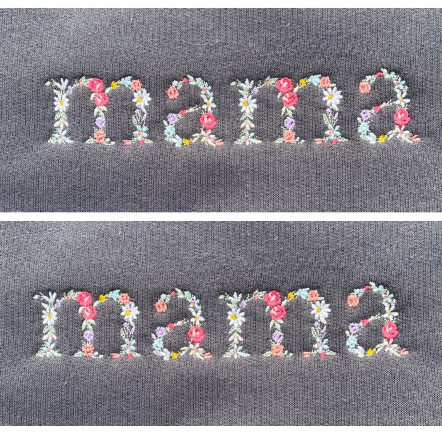 Floral Mama Embroidered Hoodie With Kid's Name on Sleeve, Mother's Day Gift