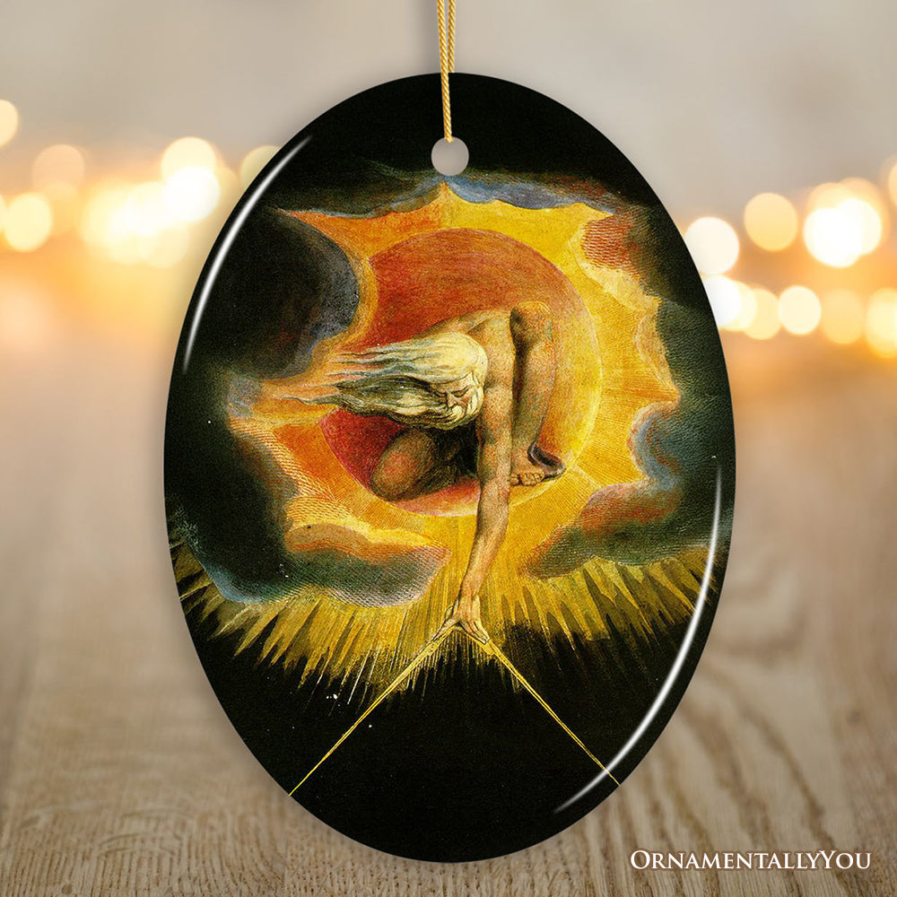 William Blake The Ancient of Days Ornament, Visionary Art Christmas Gift for Philosophers and Artists