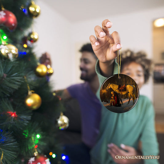 Arnold Friberg Prayer at Valley Forge Ornament, Historical and Patriotic George Washington Christmas Gift and Keepsake