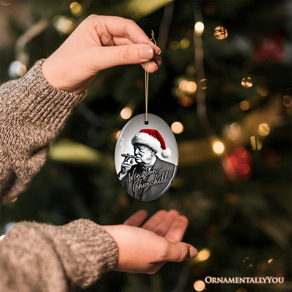 Vintage Winston Churchill Christmas Ornament, UK Prime Minister and British Politician